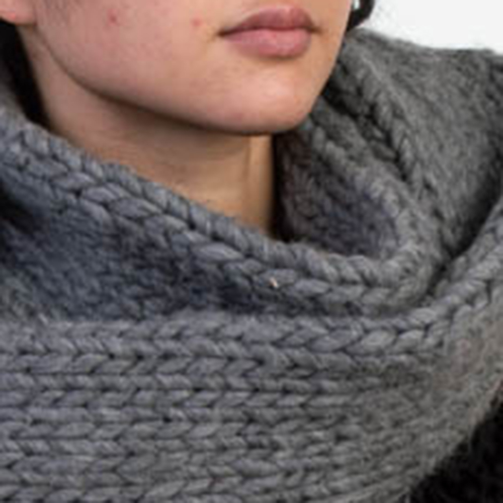 Wool And The Gang Scarf Women size 15X75 Gray